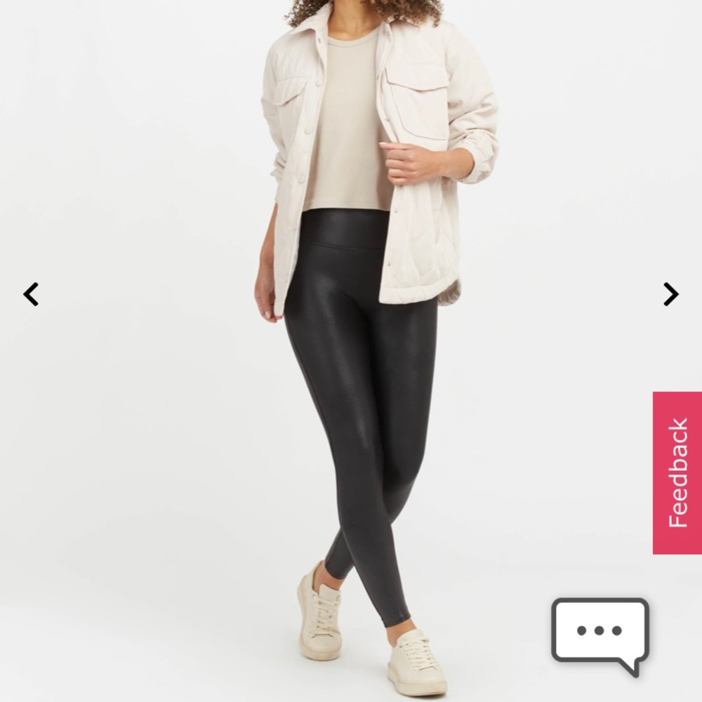 Spanx Faux Leather Leggings- excellent condition